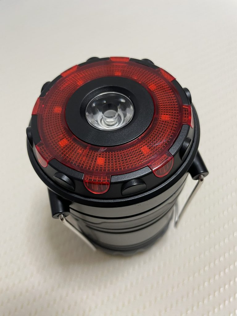 電池式LEDランタンの上面